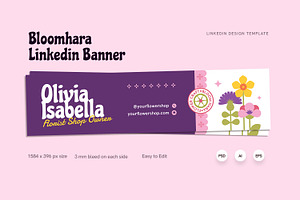 Bloomhara - Linkedin Banner, a Social Media Template by Fannan Studio