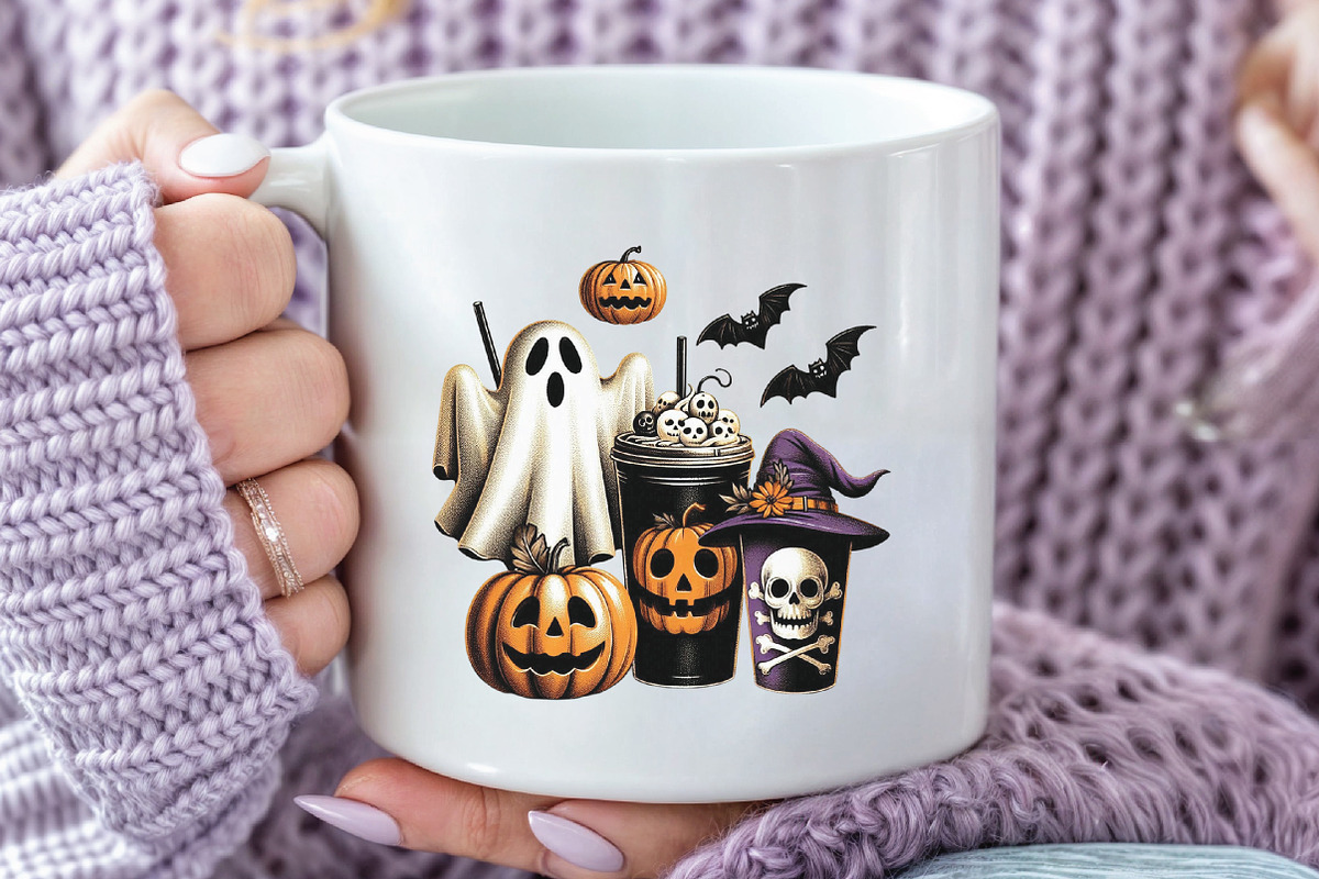 Halloween Obsessive Cup Disorder PNG, an Illustration by CraftArtStudio (Photo 3 of 4)
