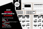 2026 Monday Start Ultimate Planner, a Stationery Template by MNT-Creator (Thumbnail 1 of 10)