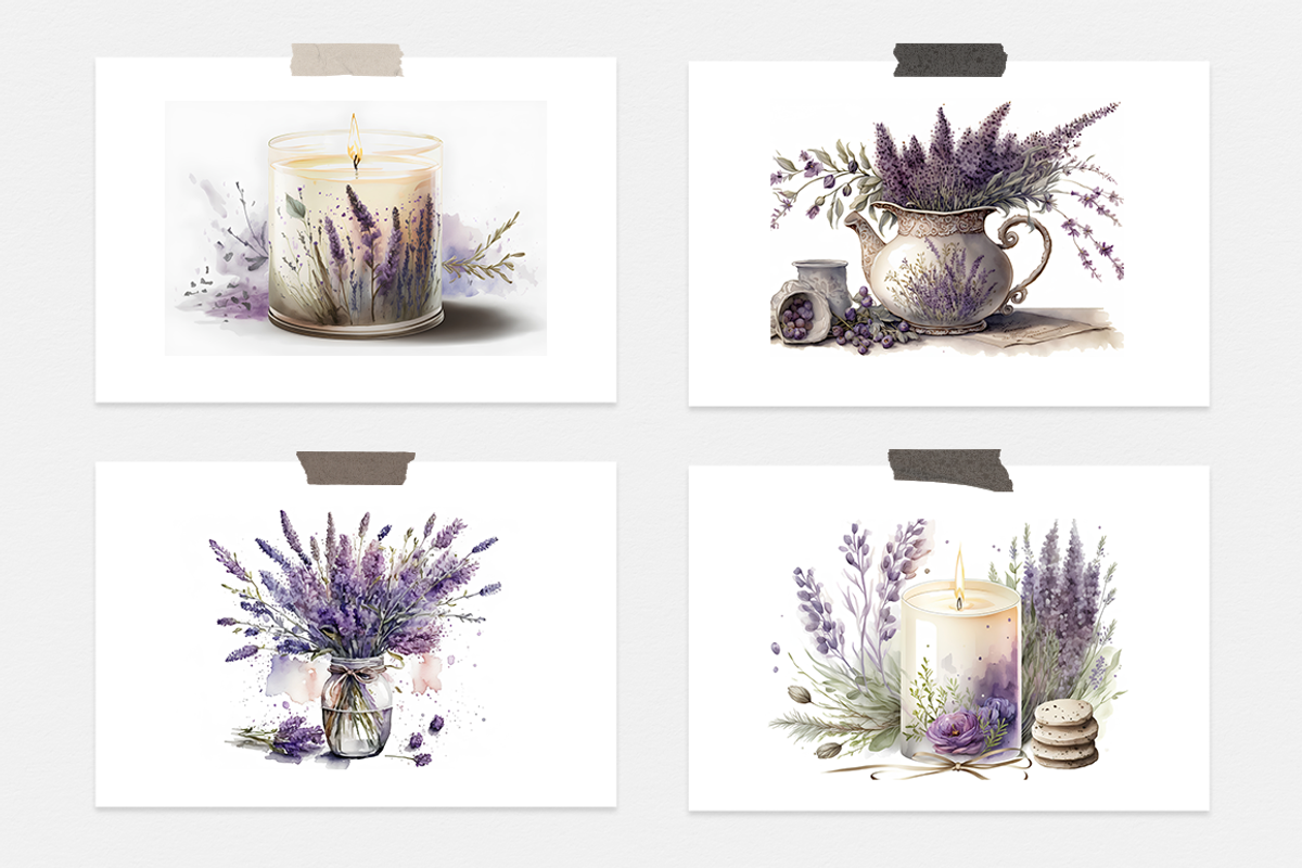 Lavender Watercolor Collection, a Seasonal Illustration by artsy-fartsy (Photo 7 of 12)
