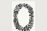 50 Elegant Floral Oval Mirror Frame, a Decorative Illustration by Amazin_art (Thumbnail 8 of 29)
