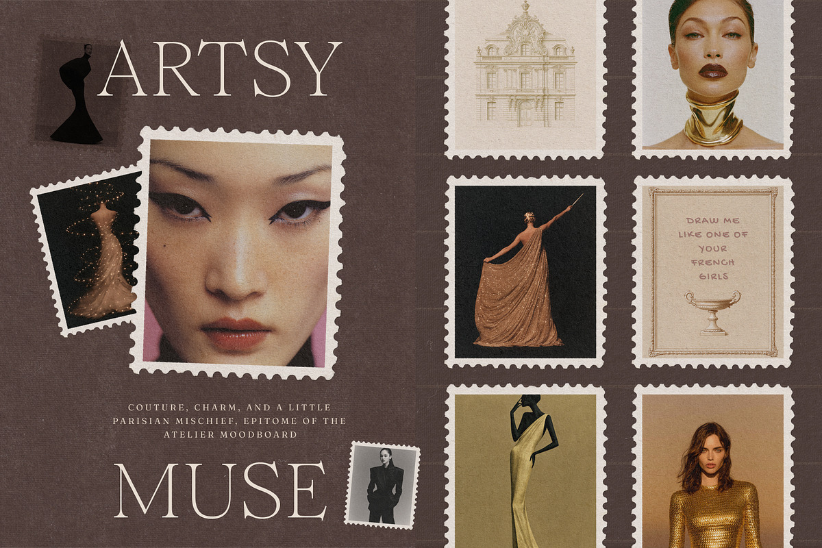 The Muses Vintage Snail Mail Stamps, an Object Graphic by Make Stories Studio (Photo 6 of 10)