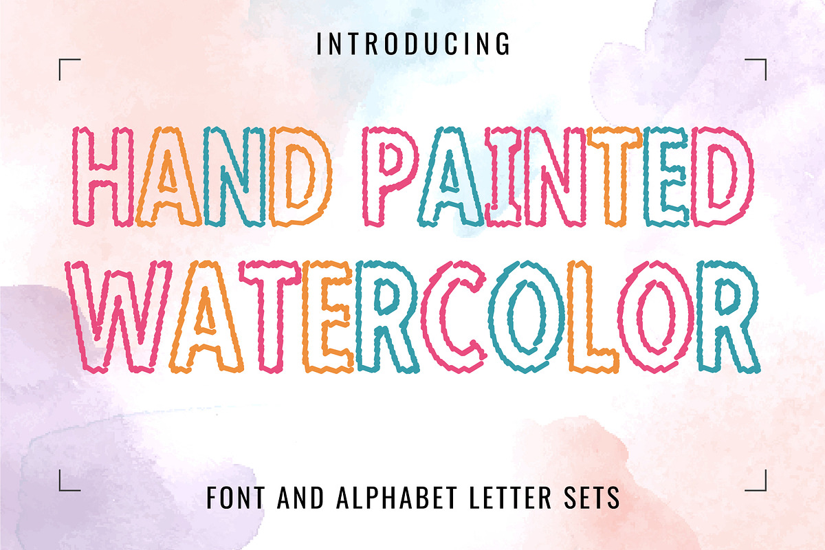 Hand Painted Watercolor Font, a Handwritten Font by Font Craft Studio (Photo 1 of 6)