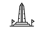 Washington Monument Line Icon, an Icon by Pexelpy (Thumbnail 1 of 2)