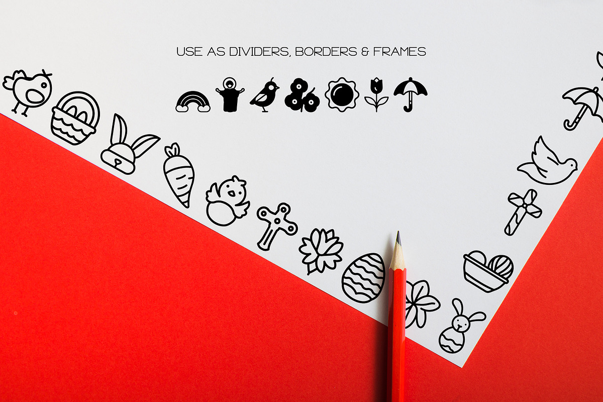 Easter Icons - Dingbat Font, a Symbol Font by WADLEN (Photo 7 of 7)