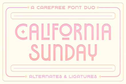 California Sunday Font Duo, a Sans Serif Font by Molly Suber Thorpe