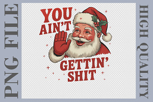 Sarcastic Santa Xmas PNG