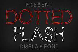 Dotted Flash, a Handwritten Font by Fourteen Letter