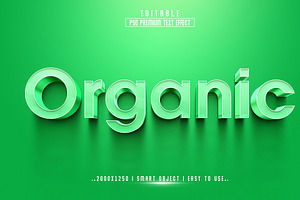 Organic 3d Editable Text Effect, a Layer Style Add-On by Md Jahidul99