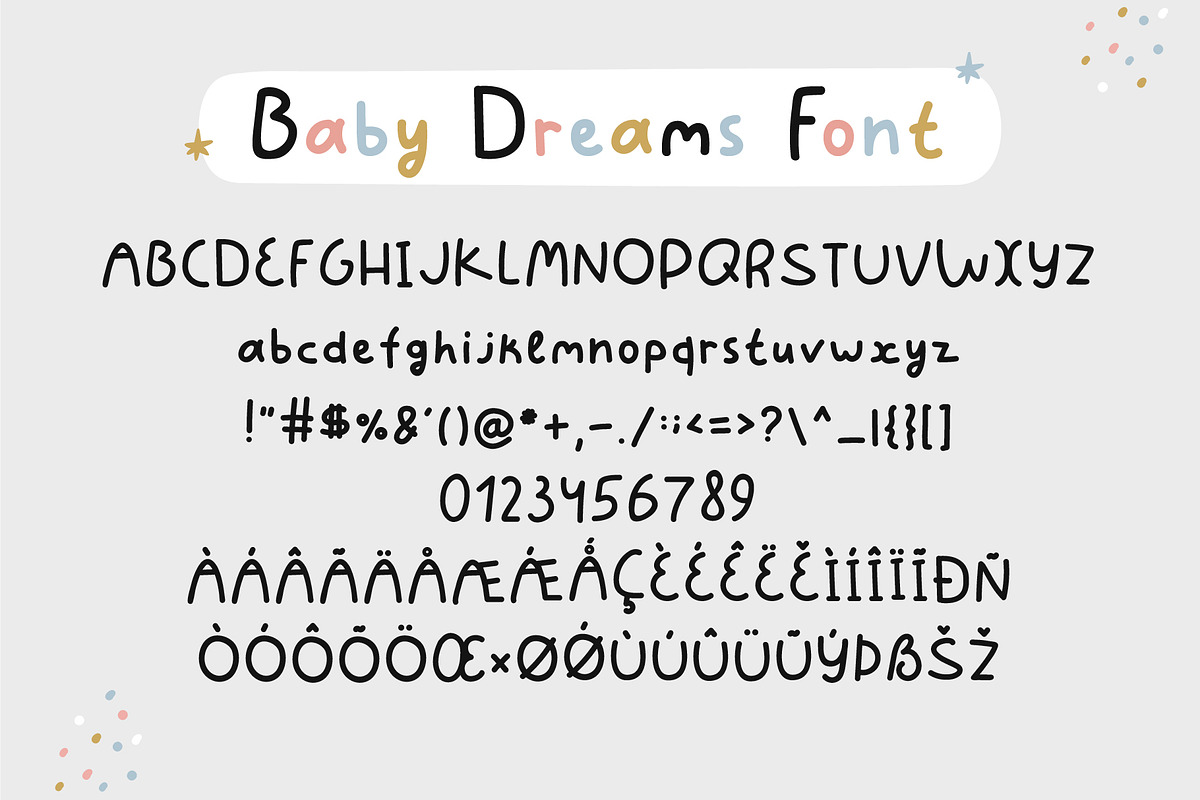 Baby Dreams - Kids font, a Handwritten Font by JuliyArt (Photo 3 of 12)