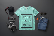 T-Shirt Mockup - Mint Green Edition, a Shirt Mockup by ForhadGFX (Thumbnail 3 of 12)