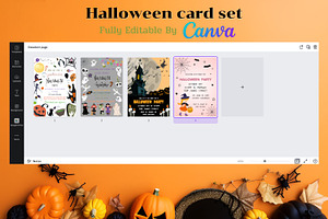 Editable Halloween Card Set