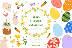 Happy Easter day vector collection