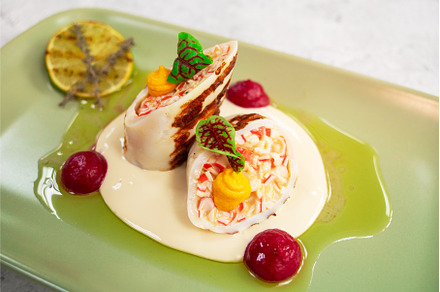 Squid stuffed with crab meat and, a Food & Drink Photo by Jan Jack Russo Media