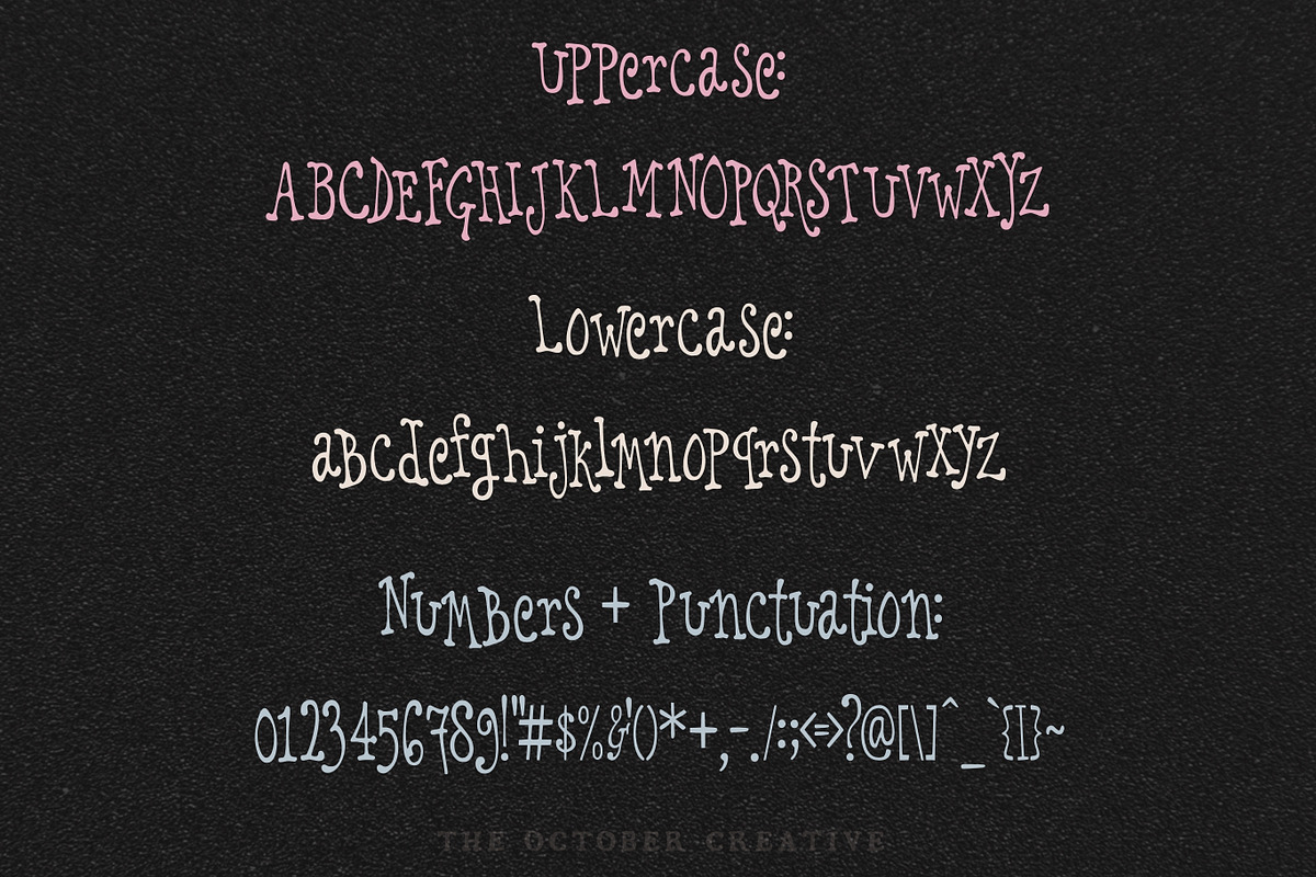 Hannah Has Secrets Wobbly Font, a Serif Font by The October Creative (Photo 2 of 8)