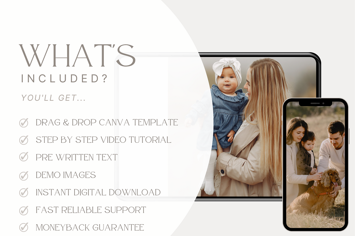 BOHO Family Photos Session Canva, a Magazine Template by Signature Edits (Photo 7 of 12)