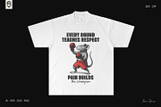 Funny Retro Boxing Rat T-Shirt, an Animal Illustration by shaondesigns (Thumbnail 2 of 4)