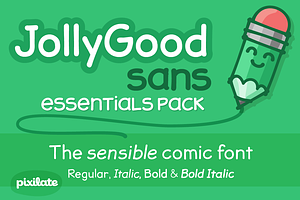 JollyGood Sans Essentials, a Script Font by Letradora