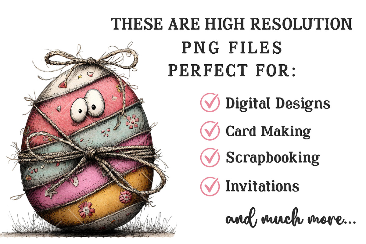 Whimsical Easter Egg Clipart, an Illustration by OK Design (Photo 5 of 6)