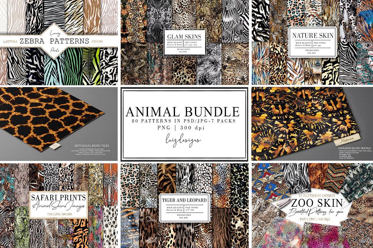 Bundle Animal Patterns, a Pattern Graphic by Luiz da Rolt Grathwohl (Photo 1 of 18)