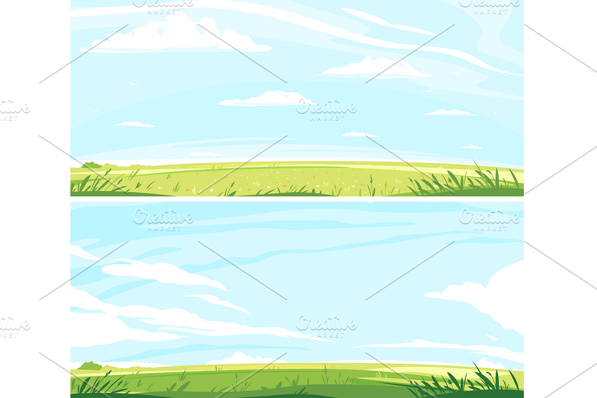 Summer green lawns with grass, a Healthcare Illustration by Oceloti (Photo 1 of 3)