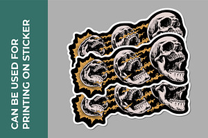 Vintage Skull Illustration