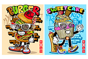 10 Junk Food Graffiti Characters, a Food Illustration by MEAS7 Artwork (Thumbnail 4 of 6)
