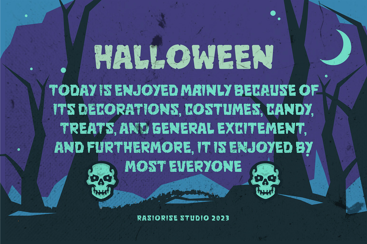 Octer a Halloween Cartoon Font, a Handwritten Font by Rasiorise Studio (Photo 3 of 8)
