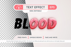 Butcher Meat Editable Text Effect