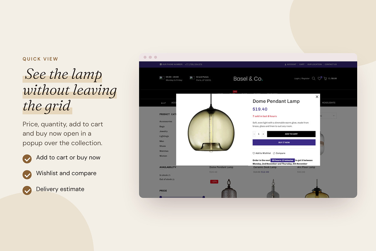Basel Lighting - Shopify Theme, a Shopify Template by Boost Convert (Photo 7 of 10)