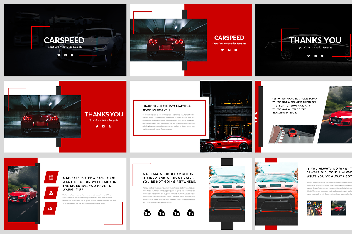 Carspeed - Sport Cars Powerpoint, a Presentation Template by Naistudio