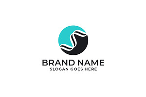 DNA Spiral Structure Logo Design