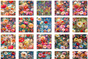 Patterns stained glass flowers, a Pattern Graphic by Bubert Art (Thumbnail 2 of 7)