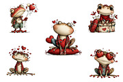 Whimsical Valentines Frog Clipart, an Illustration by Dream Creation (Thumbnail 7 of 7)