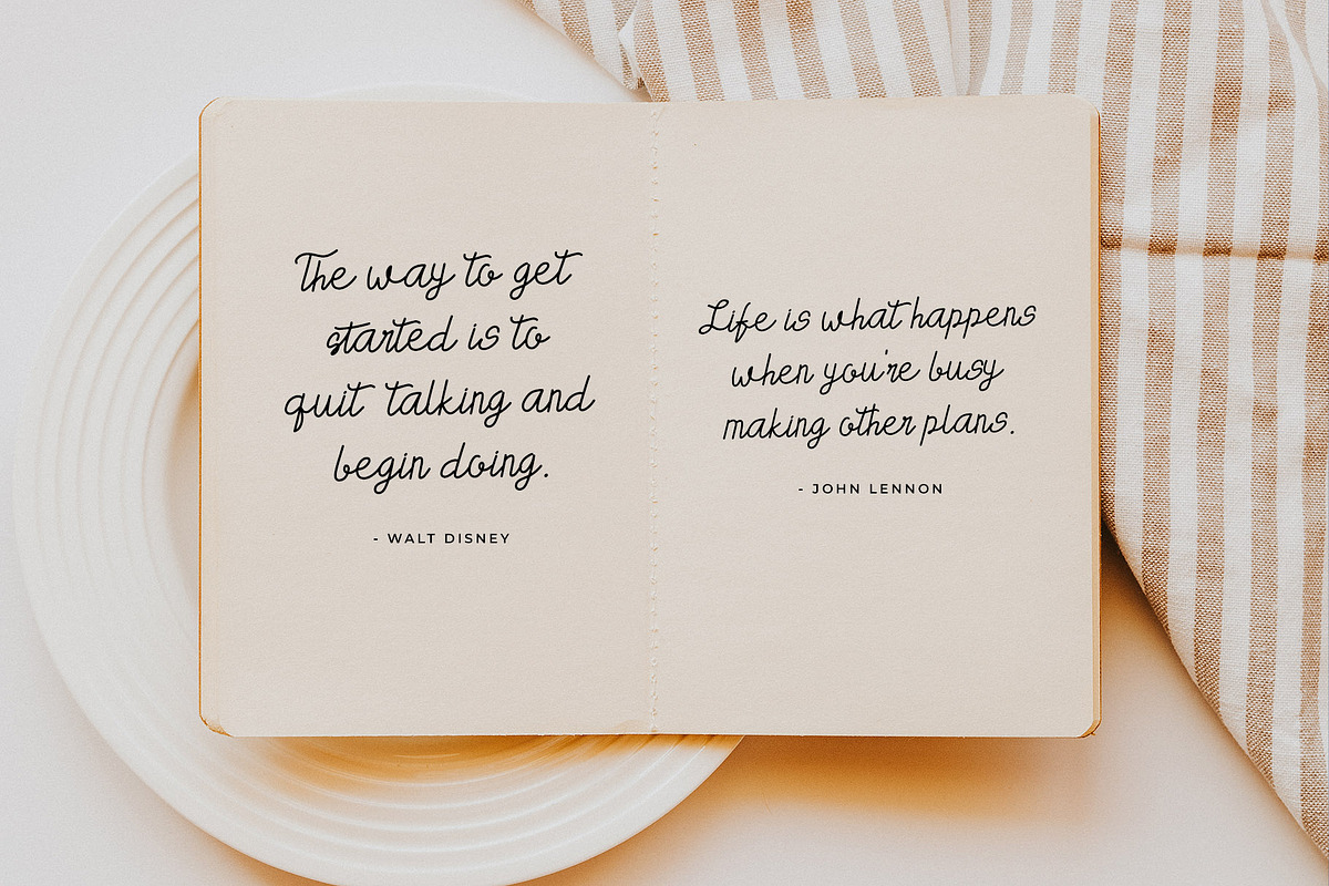 Yunita a Handwritten Script Font, a Script Font by Dawnside Graphic (Photo 8 of 11)