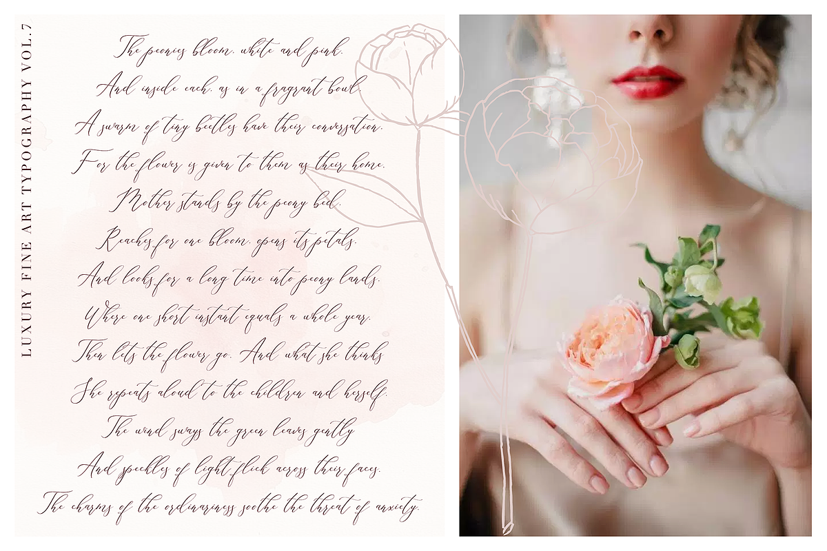 Floral Hearts-Luxury Script Font, a Handwritten Font by PeachCreme (Photo 9 of 11)