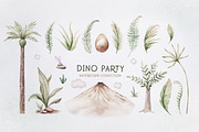 Dino Party watercolor set, an Animal Illustration by Peace ART (Thumbnail 4 of 10)
