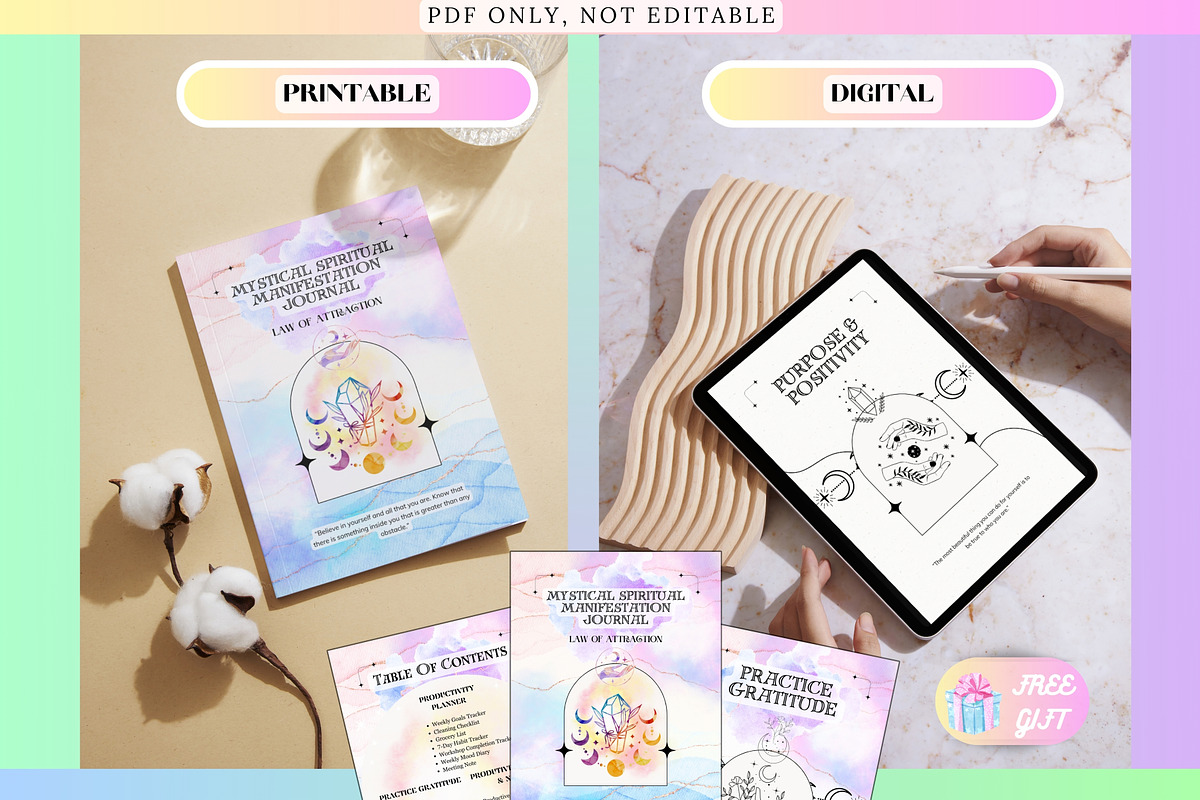 Manifestation And Gratitude Journal, a Stationery Template by Tas Creative Studio (Photo 9 of 10)