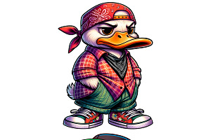 Cholo Duck Clipart Set