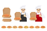 Male chef character kit, a Work Illustration by Volha Hlinskaya (Thumbnail 5 of 5)
