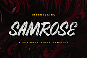Samrose - Textured Brush Typeface, a Font by Letterhend Studio (Thumbnail 1 of 9)