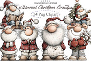 Whimsical Christmas Grandpa Clipart, an Illustration by designcity5 (Thumbnail 1 of 5)