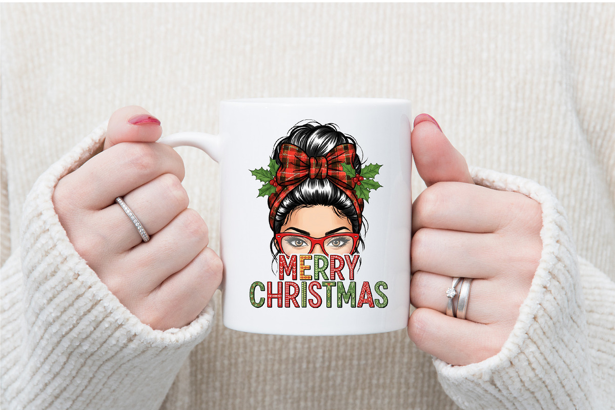 Christmas Merry Girl PNG, an Illustration by Designking (Photo 2 of 4)