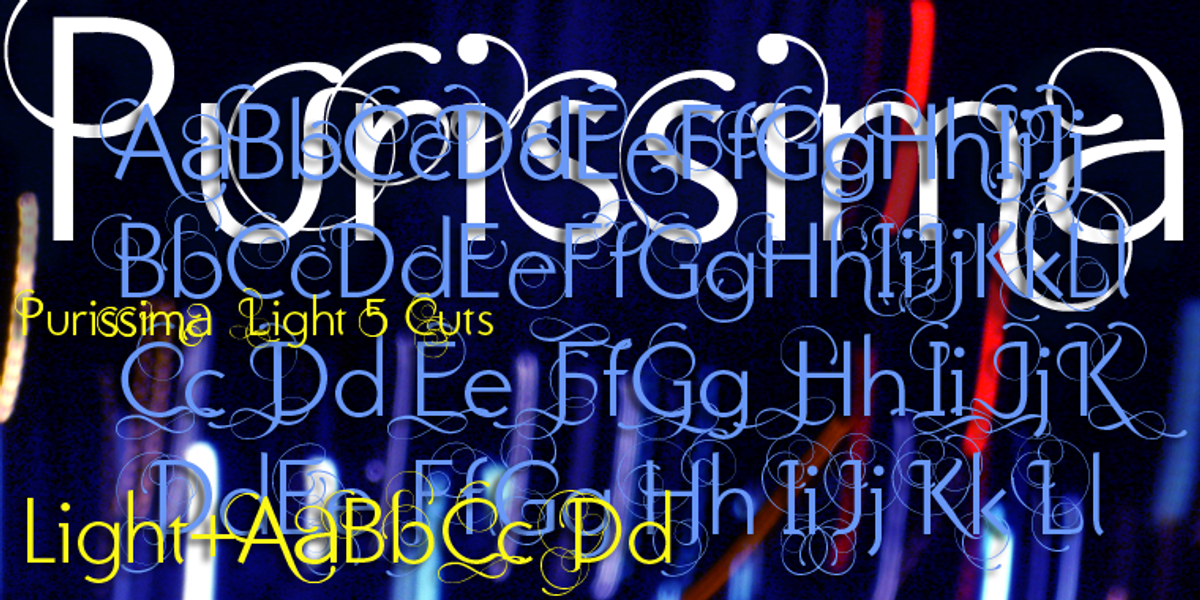Purissima, a Sans Serif Font by Wiescher-Design