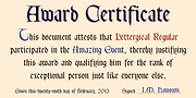 Lettergical, a Font by Ingrimayne Type (Thumbnail 2 of 5)