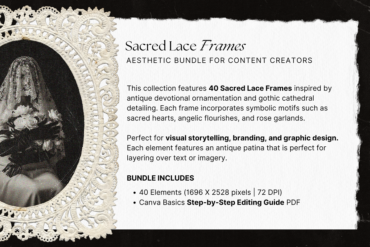 Sacred Lace Frames Bundle, an Object Graphic by The Flossy Finch (Photo 2 of 20)