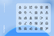 Fire Fighter Icon Set, an Outline Icon by Nathaya Studio (Thumbnail 2 of 2)