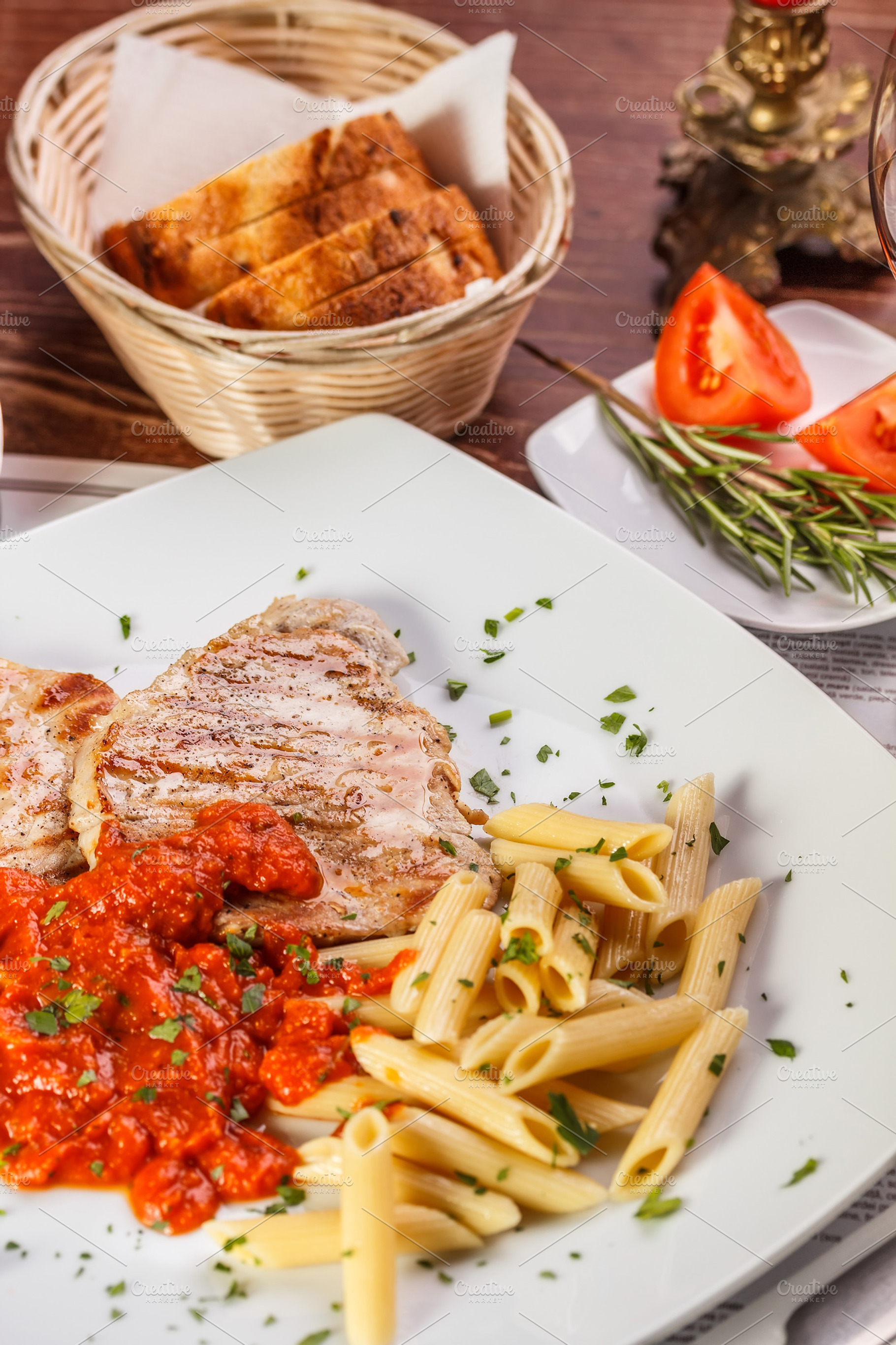 Grilled Pork Steak Containing Barbecued Bbq And Dinner