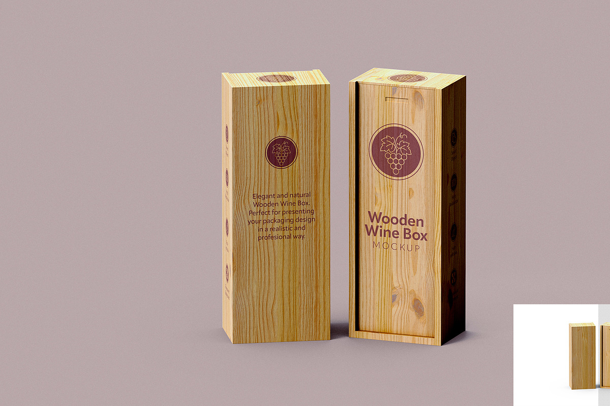 Wooden Wine Box Mockup, a Packaging Mockup by McLittle Stock (Photo 3 of 4)