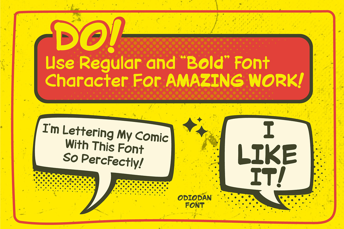 Odiodan a Comic Strip Font, a Handwritten Font by Rasiorise Studio (Photo 6 of 12)